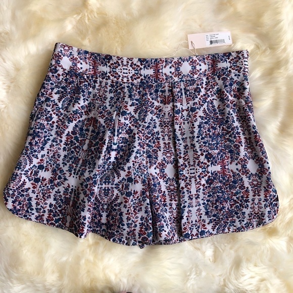 Rebecca Taylor Silk Paisley Printed Shorts 10 - Picture 1 of 6